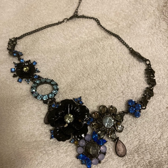 LOFT Jewelry Beautiful Blue Multi Color And Shapes Necklace Costume Jewelry Poshmark
